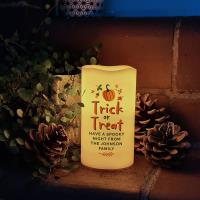 Personalised Trick or Treat LED Candle Extra Image 3 Preview